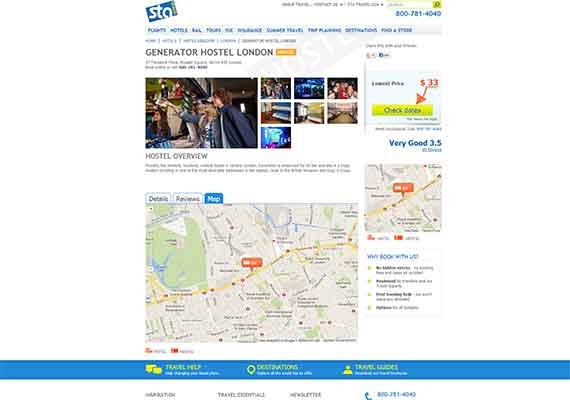 Hotel page for STA Travel AU, NZ, UK, AND USA.
                                    JSP, Spring MVC, JQuery, HTML, Javascript , Google Map